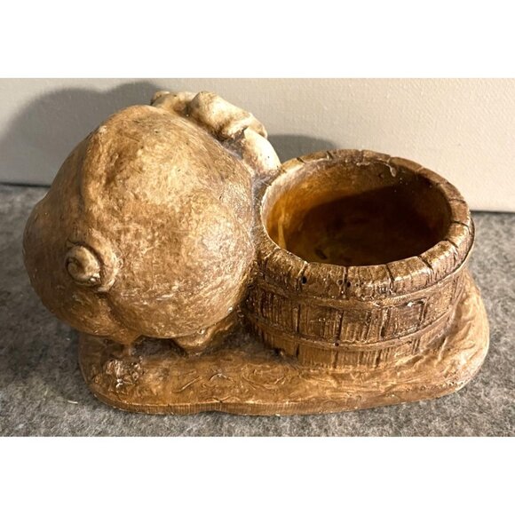 Pig and Barrel Figurine 5 inches by 3 inches #1844 - Picture 3 of 4